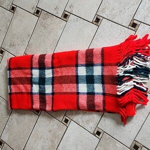 Vintage Harmony House Sears Roebuck  Red Plaid Blanket Excellent Condition